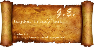 Gajdos Erzsébet névjegykártya